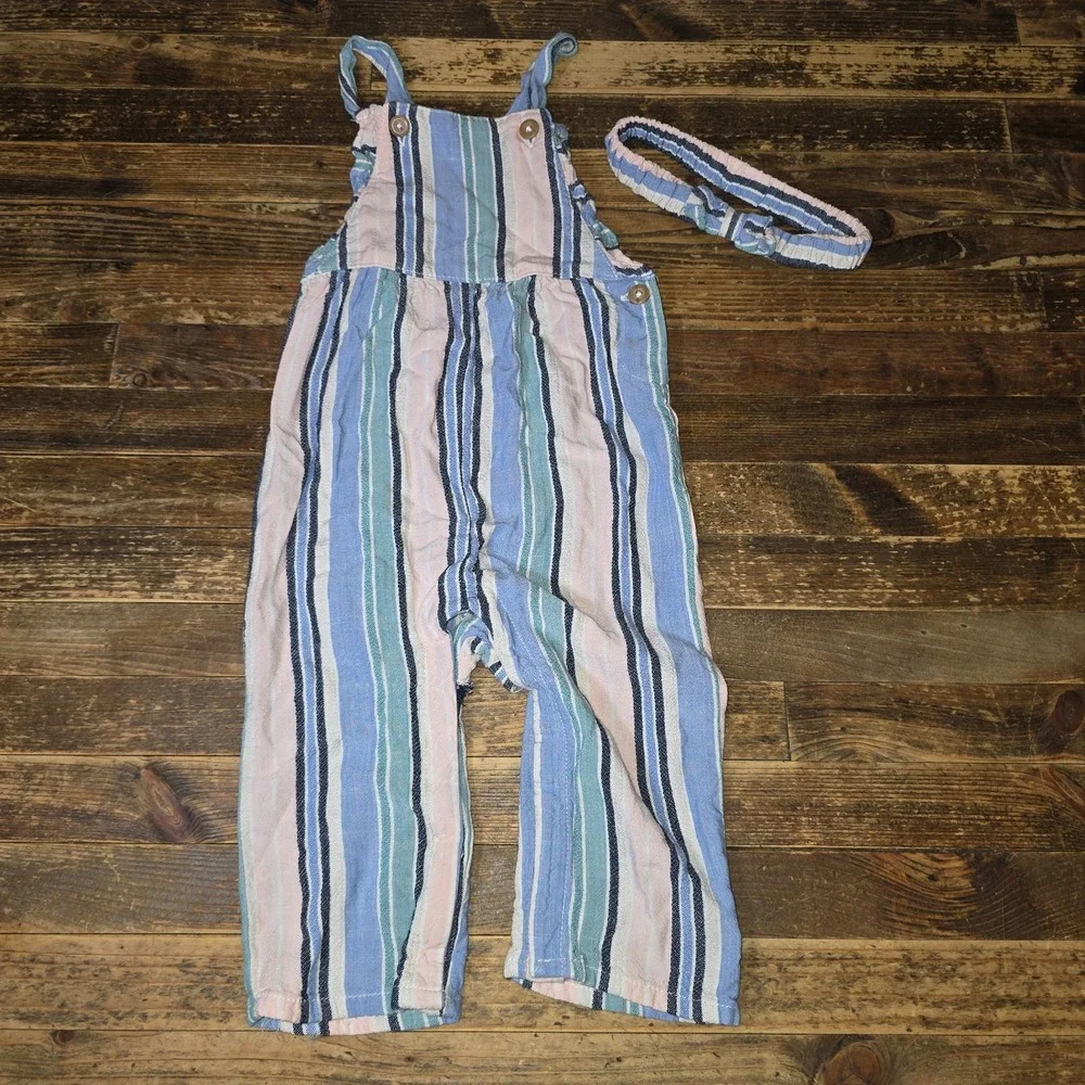 Baby Girl Size 18 Mo Lot Of 7 Pieces Dress Rompers Longall Jumpers Comfy Bundle